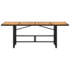 vidaXL Gartentisch mit Holzplatte Schwarz 190x80x75 cm Poly Produktbild-Vorschau 4