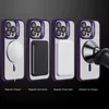 Four iPhone cases with different magnetic accessories attached. Podgląd zdjęcia produktu