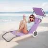 Chaise longue à roulettes avec toit Chaise longue pliante Voir les images du produit 20