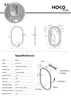 HOKO specchio bagno design specchio da parete ovale 45x75 Anteprima dell’immagine prodotto 6