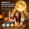 Mond Projektor Nachtlicht, 3 Farben & dimmbar, 360° Produktbild-Vorschau 6