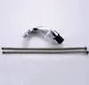 A chrome faucet and two flexible hoses are laid out on a white background. Podgląd zdjęcia produktu