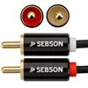 Klinke 3,5mm auf 2 Cinch Stecker, AUX Audio Stereo Kabel Produktbild-Vorschau 2