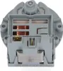 Close-up view of a washing machine drain pump motor. Produktbild-Vorschau