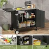 Edelstahl Grilltisch mit Spüle, mobile Outdoor Kücheninsel Produktbild-Vorschau 7
