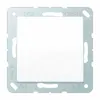 A white electrical outlet cover frame with text labels. Anteprima dell’immagine prodotto