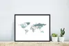 MuchoWow® MuchoWow® Gerahmtes Poster Weltkarte - Blau - Produktbild-Vorschau 5