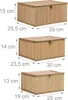 Set di 3 cestini portaoggetti Relaxdays, con coperchio e Anteprima dell’immagine prodotto 4