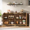 145 cm breed buffetkast met opbergruimte, lange dressoir Productafbeelding-voorbeeld 3