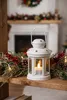 Laterne MagicHome Weihnachten, weiß, mit LED-Kerze Produktbild-Vorschau 1