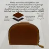 Elegante kleinere Damen Leder Geldbörse in halbrund mit Produktbild-Vorschau 4