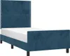 vidaXL Rám postele bez matraca tmavomodrý 100x200 cm zamat Náhľad obrázku produktu 1