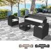 Grand Soleil Positano divano da giardino in rattan tavolino Anteprima dell’immagine prodotto 4