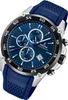 A close-up studio shot of a blue Festina chronograph watch with a blue rubber strap. Náhled obrázku produktu