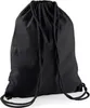 A black drawstring bag is shown against a white background. Náhľad obrázku produktu