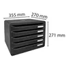 Exacompta Schubladenbox BigBoxPlus Horizon Quer 5 Schub Produktbild-Vorschau 3