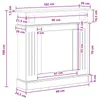 vidaXL Kaminumrandung Weiß 102 x 26 x 100 cm Holzwerkstoff Produktbild-Vorschau 8