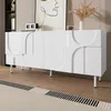 Merax Sideboard géométrique 4 portes, commode de salle à Voir les images du produit 1