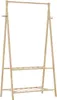 A wooden garment rack with two shelves against a white background. Náhled obrázku produktu