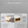 Duhome Drehhocker Höhenverstellbar Schminkhocker aus Samt Produktbild-Vorschau 3