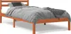 vidaXL Massivholzbett ohne Matratze Wachsbraun 90x200 Produktbild-Vorschau 1