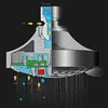 Regendusche Duschkopf, Hochdruck Kopfbrause Wassersparend, Produktbild-Vorschau 4