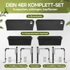 Blumenkasten 4er Set Polyrattan 60x20x19cm mit Innentopf & Produktbild-Vorschau 4