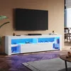 Mobile TV SONNI bianco lucido 180 x 35 x 50,5 cm Dotato di Anteprima dell’immagine prodotto 1