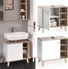 A collage of bathroom vanity units, showing different angles and configurations. Produktbild-Vorschau