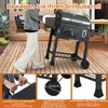 COSTWAY houtskoolgrill, grillwagen met deksel, wielen, 2 Productafbeelding-voorbeeld 8