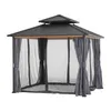 Sunjoy Set aus Stahl Pavillon PASU mit Vorhänge und Produktbild-Vorschau 1