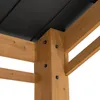 A close-up view of the wooden support beams and black roof structure of a carport or pavilion. Náhled obrázku produktu