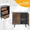 Szafka do przechowywania COSTWAY z drzwiami i 3 szufladami, Podgląd zdjęcia produktu 2