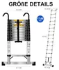 6,3 meter telescoopladder met verstevigde haken, extra lang Productafbeelding-voorbeeld 3