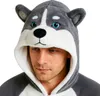 A close-up of a man wearing a husky kigurumi costume. Anteprima dell’immagine prodotto