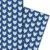 Cooles Katzen Geschenkpapier mit Hippster Krone und Brille Produktbild-Vorschau 1