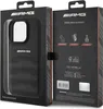 The image shows the front and back of a black phone case packaging. Anteprima dell’immagine prodotto