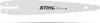 A STIHL chainsaw guide bar on a white background. Produktbild-Vorschau