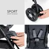 A collage of images showing different features of a stroller. Produktbild-Vorschau
