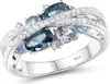 Damen-Ring, X-förmiger Zirkonia-Schmuck, Vintage-Ring mit Produktbild-Vorschau 1