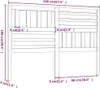The Living Store Kopfteil Grau 146x4x100 cm Massivholz Produktbild-Vorschau 6
