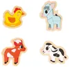 Janod Holzpuzzle Bauernhoftiere - 4 Puzzles für Kleinkinder Produktbild-Vorschau 1