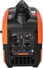 The back panel of an orange and black inverter generator. Anteprima dell’immagine prodotto