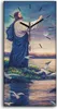 Wohnzimmer-Bild Leinwand Uhr Geräuschlos 30x60 Malerei Produktbild-Vorschau 1