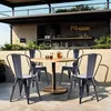 Duhome kovová židle bistro sada 4 železných jídelních židlí Náhled obrázku produktu 2