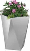 vidaXL Bac à plantes 2 pcs Argent 50 x 50 x 75 cm Acier Voir les images du produit 2