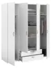 Armoire Parisot Daily, 4 portes, blanche, 160 x 185 cm Voir les images du produit 13