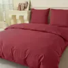 Komplettbettwäsche, Bordeauxrot, für zwei Personen, 200x200 Produktbild-Vorschau 5