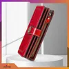 OMNA | Porte-monnaie en cuir pour femme ROUGE - Grand - Voir les images du produit 3