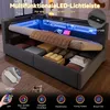 Flieks Hydraulisches Polsterbett 90x200cm mit Led, Produktbild-Vorschau 6
